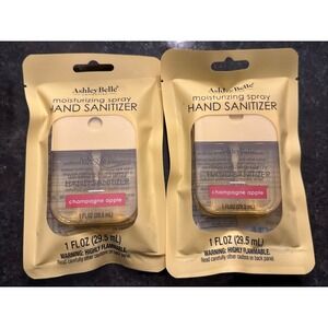 Ashley Belle Hand Sanitizer Spray Champagne Apple Moisturizing 1 Fl Oz x2